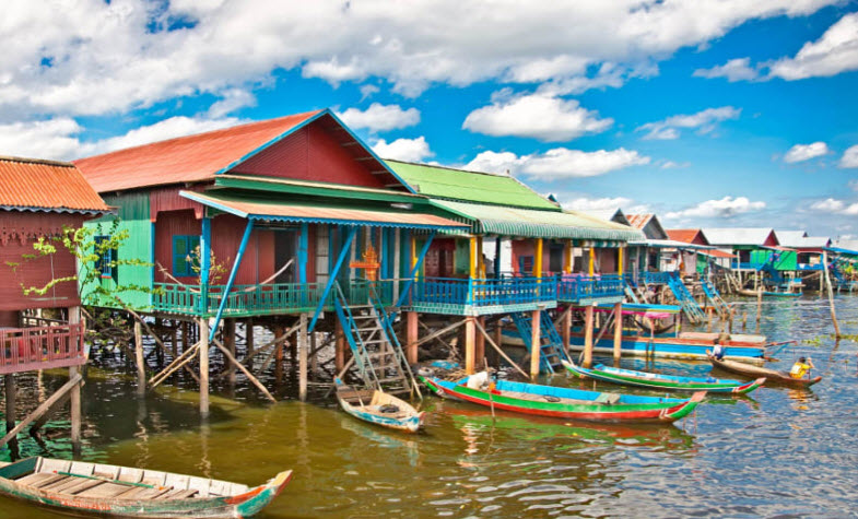 Visit Tonle Sap lake in your 2 weeka Cambodia itinerary