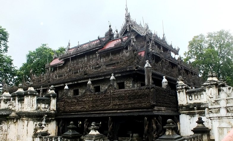 Shwenandaw Monastery is made from teak wood