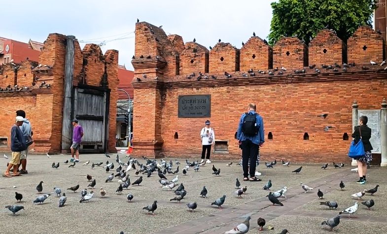 The old wall of Chiang Mai citadel