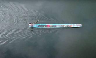 Fishing in Babe Lake, Bac Kan, Vietnam