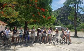 cycling in Ninh Binh, Vietnam