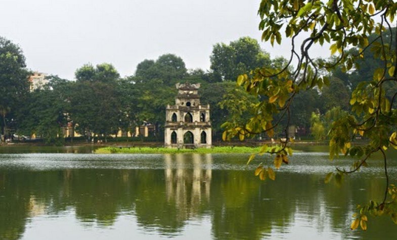 Turtle Pagoda, Hoan Kiem Lake, Hanoi Vietnam