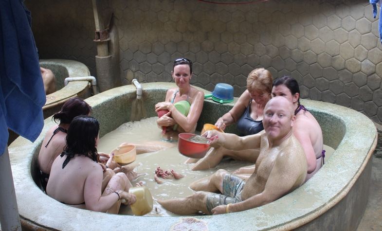 Enjoying mud bath in Nha Trang