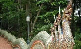Dragon stairs, Wat Doi Suthep, Chiang Mai, Thailand tours