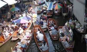 Floating market, Ratchaburi, Thailand