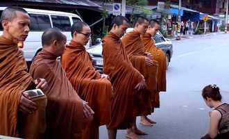 Monks in Hae hong son, Thailand