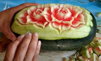 fruit carving, Vietnam family travel