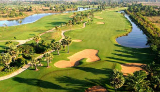 Phnom Penh golf course from above