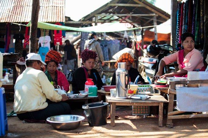 ladies at a local market