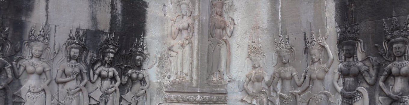 Apsara dancer on a temple wall, Angkor, Cambodia