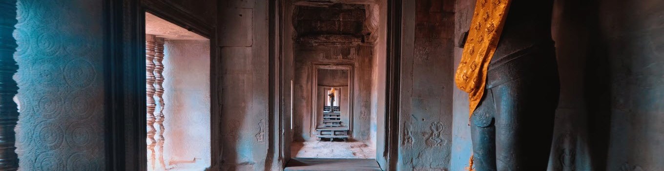 At the Angkor temple, Cambodia