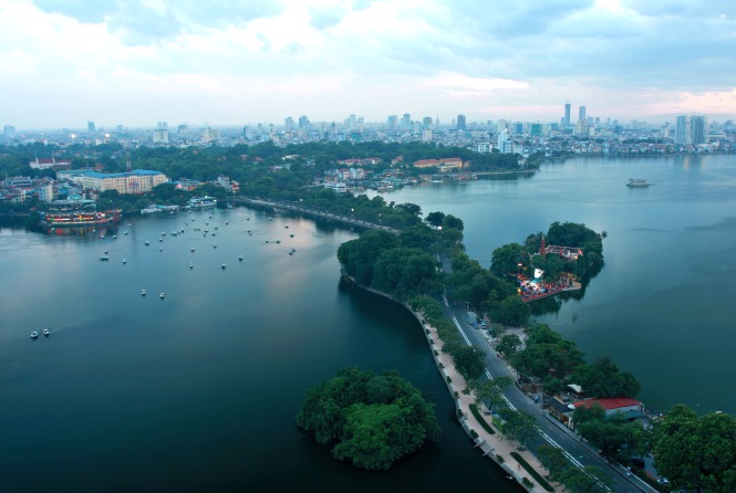 West lake from above