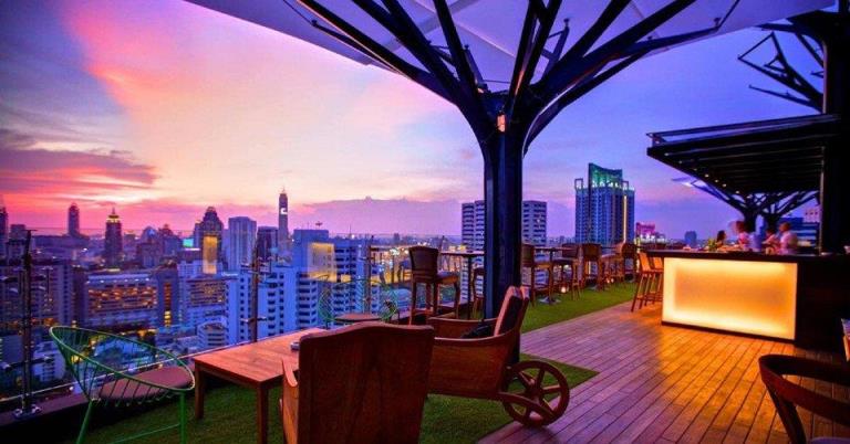 Bangkok panorama night view