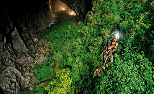 Expert exploring Son Doong cave