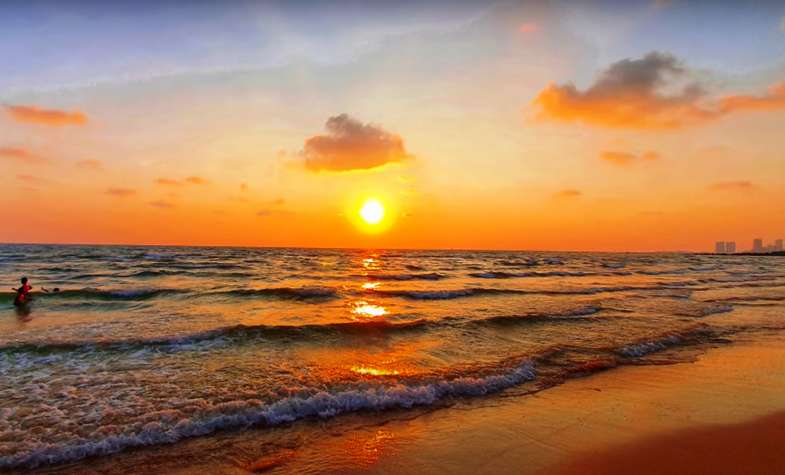 Sunset on Sihanoukville Beach