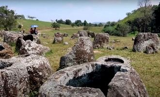 plain of jars, xiang khouang, laos