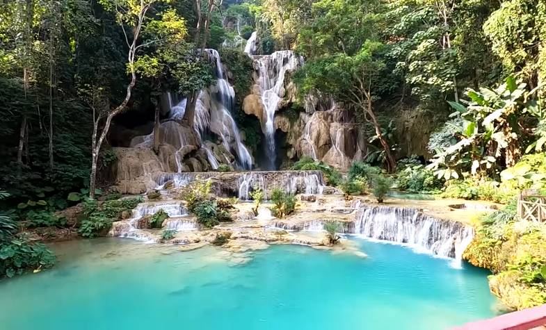 Visiting Kuang Si Waterfalls