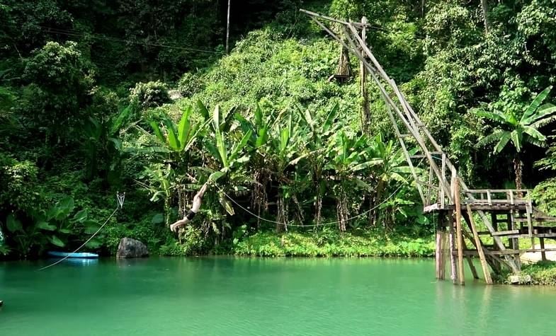 Laos, Vang Vieng, Lagoon 3, Zipline, Laos Travel Guide