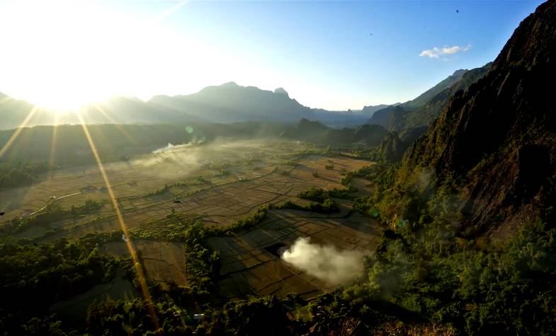 Laos, Vang Vieng, Sunset, Laos Travel Guide