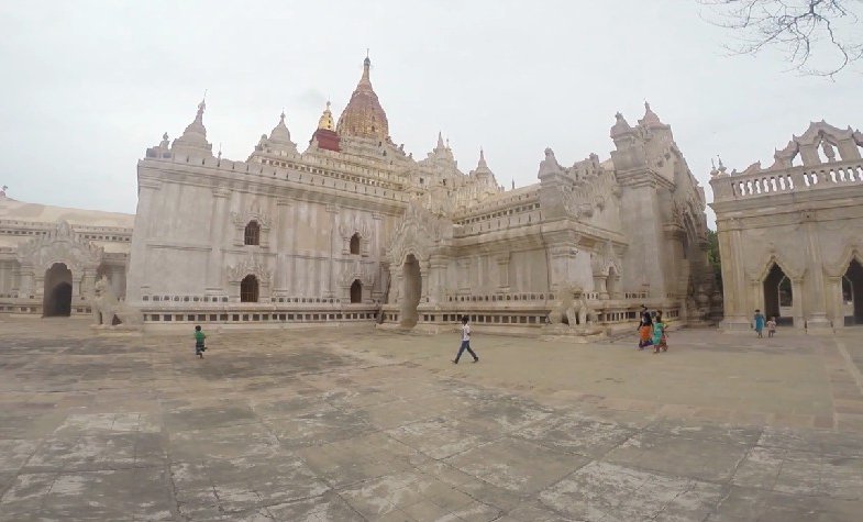 Ananda Temple is full in white