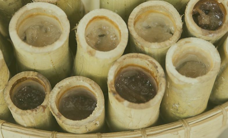 sticky Burmese dessertd in Myanmar