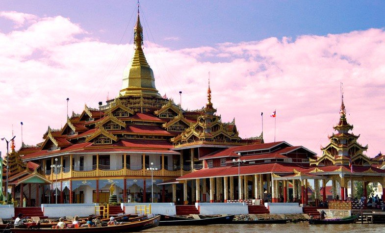 Phaung Daw Oo Paya is a temple on the side of Inle Lake