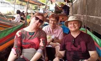 Boat cruise canal of Thonburi, Bangkok, Thailand