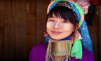 Karen long neck girl, Chiang Rai, Thailand