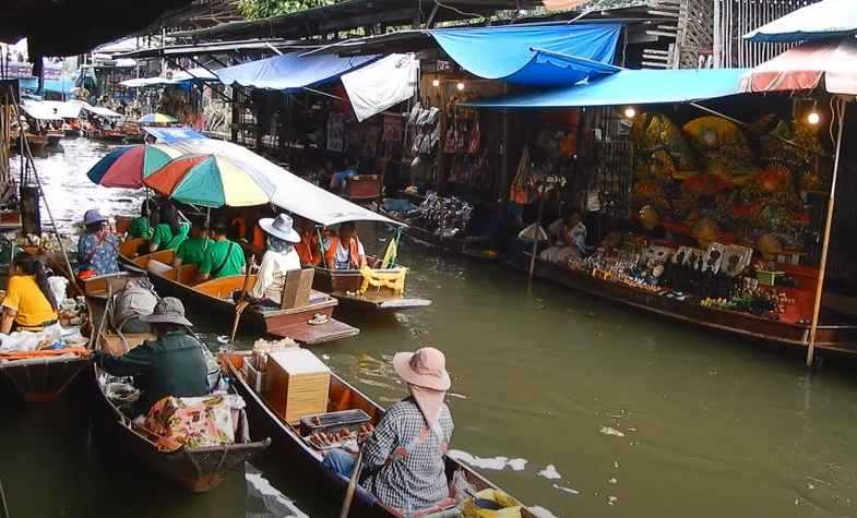 Thailand, Bangkok floating market