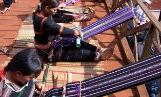 Hilltribe weaving, central highland, Vietnam