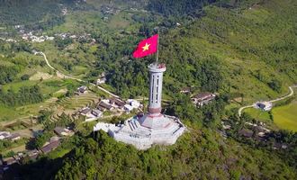 Lung Cu flag, Ha Giang, Vietnam