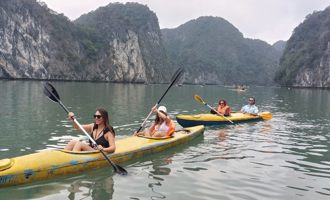 Kayaking in Halong Bay, Vietnam