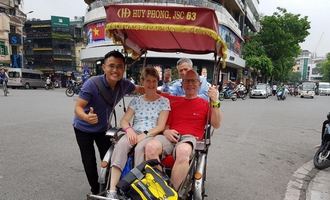 Cyclo ride through Old Quarter, Hanoi, Vietnam 9 days tour, North Vietnam Tour