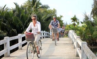 Cycling in Hoian, Vietnam