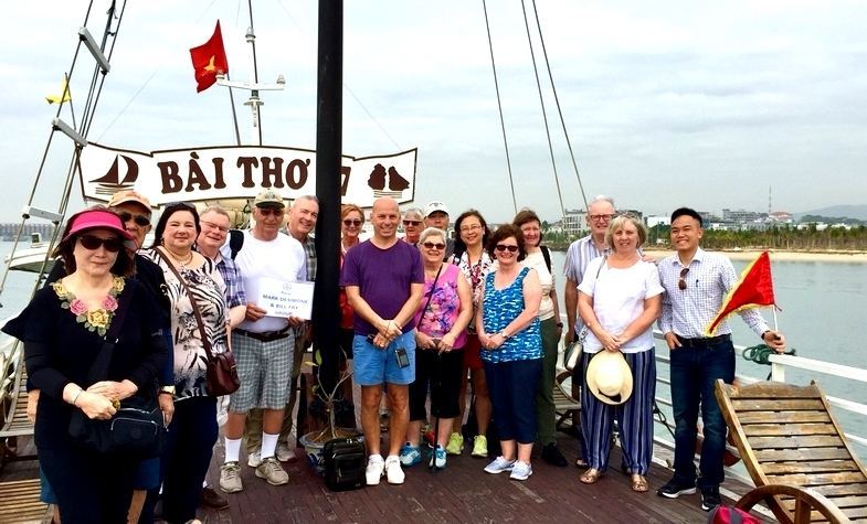 our happy clients are enjoying their moments in Ha Long Bay