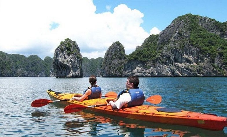 Kayaking on Halong Bay