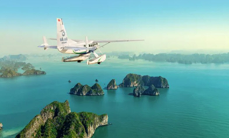 Seaplane from Hanoi to Halong Bay