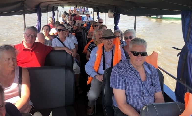 Clients enjoy Mekong river cruise