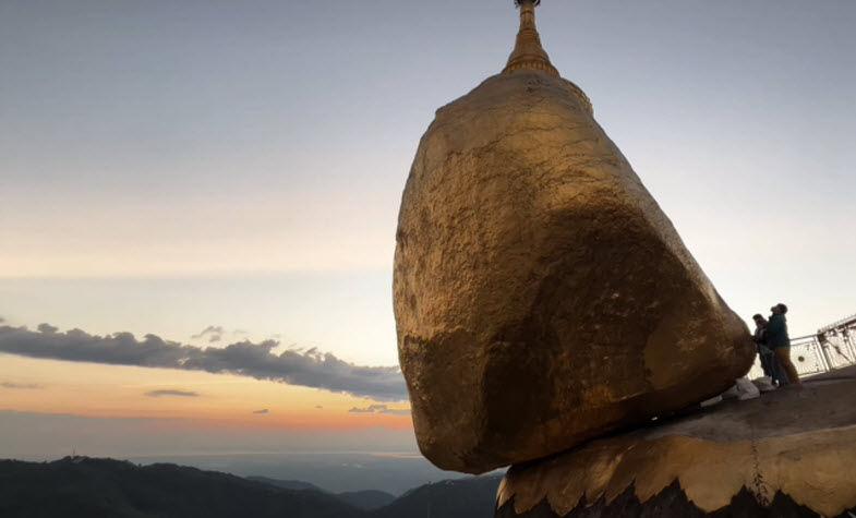 Golden rock  in Myanmar