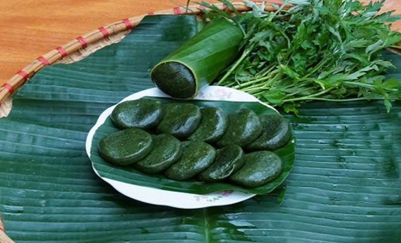 Binh Lieu Mugwort rice cake